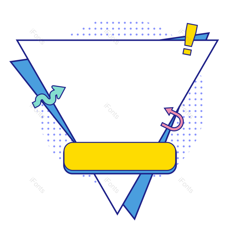 边框图片,箭头元素,卡通PNG,几何形状免抠素材